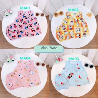 Bộ lanh cho bé gái ba lỗ, bộ lanh bé gái mùa hè nemo baby 6 đến 16 kg