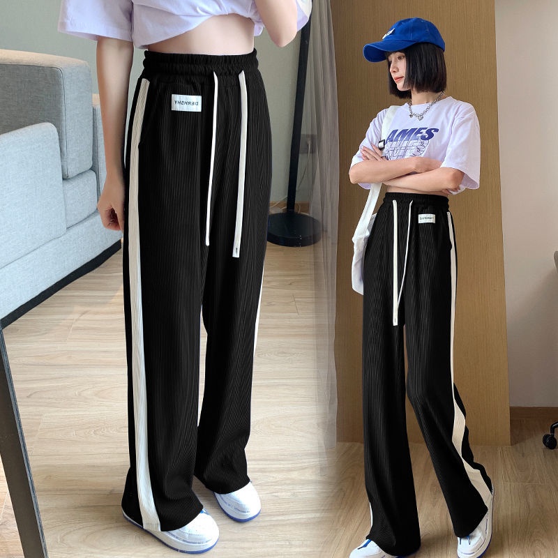 Quần Dài Ống Rộng Phối Dây Rút Hai Bên Thời Trang Xuân Hè Mới Trẻ Trung Năng Động Dành Cho Nữ