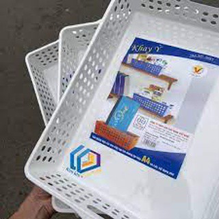 Khay nhựa chữ nhật đựng đồ A4, B5 Việt Nhật, Khay đựng đồ, Rổ chữ nhật