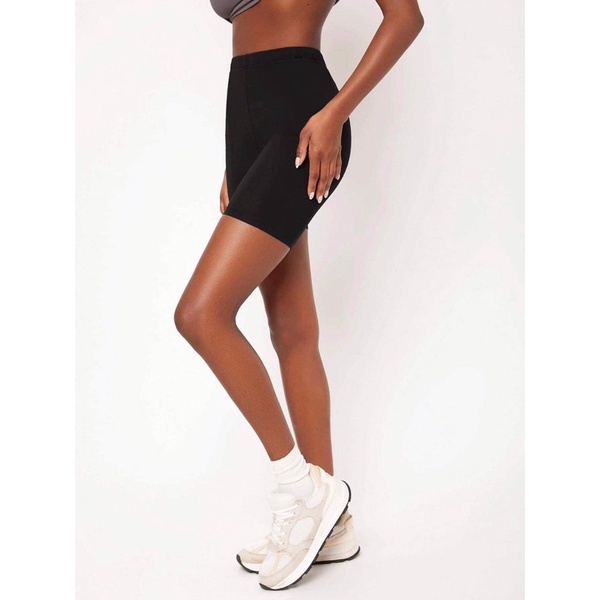 Quần short biker thun cotton 4 chiều 2 màu trắng đen