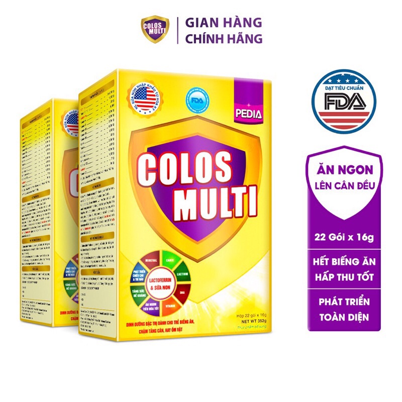 Combo 2 hộp mama sữa non colos multi pedia 650g 44gói