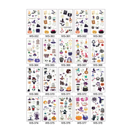 💥💥Miếng Dán Hình Xăm Halloween Dạ Quang Tạm Thời Chống Nước Hoạt Hình Truyền Nghệ Thuật Thân Thể 💥💥Cánh Tay Bí Ngô 00093