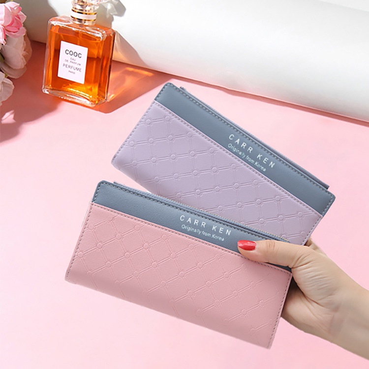 Ví Dài Nhiều Ngăn Đựng Thẻ Có Khóa Kéo Phong Cách Hàn Quốc Thời Trang 2022 Dành Cho Nữ