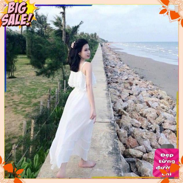 [HÀNG CAO CẤP] Đầm maxi voan viền ren bao đẹp + Ảnh thật | BigBuy360 - bigbuy360.vn
