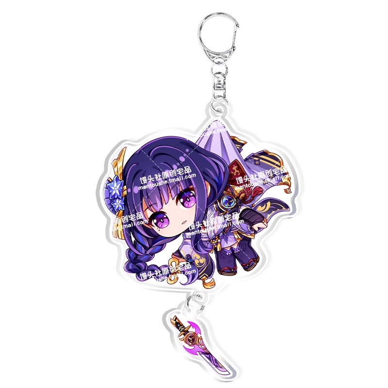 Móc Khóa acrylic Họa Tiết Hoạt Hình Hotaru Kaedehara Kazuha Raiden Shogun Yae Miko Zhongli