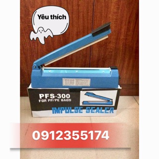 Máy hàn mép túi dập tay pfs 300 vỏ sắt