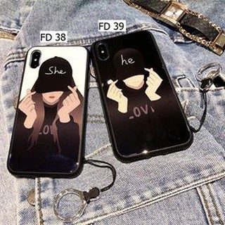 Ốp lưng điện thoại iphone, mẫu she, he Maxtini