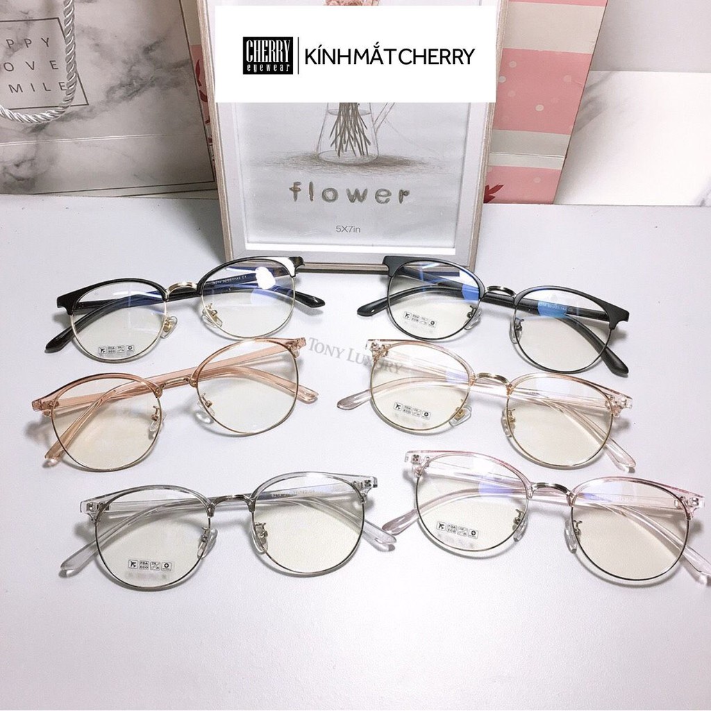 Gọng Kính Cận Teen Mắt Tròn 50-21-142 nhận cắt Tròng Cận Viễn Loạn