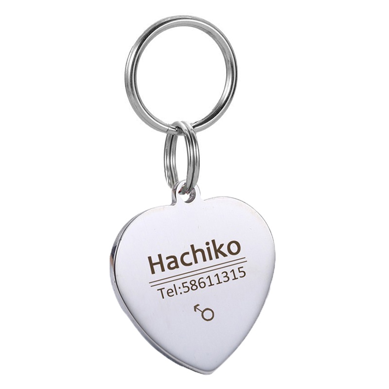 Thẻ Tên Bằng Thép Không Gỉ 19-32cm Có Thể Điều Chỉnh Cho Thú Cưng