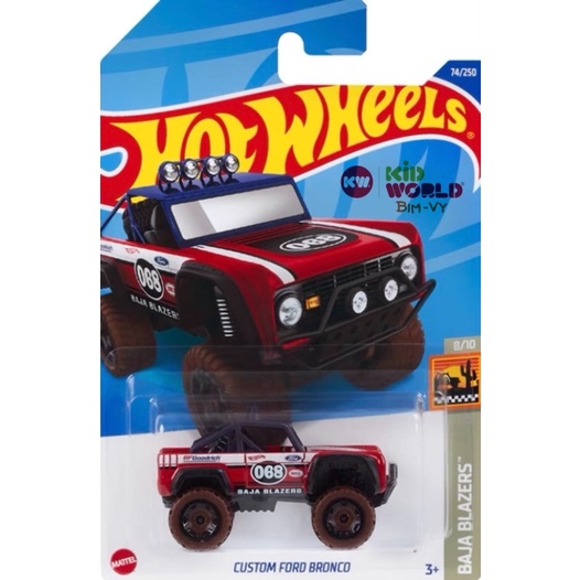 Xe mô hình Hot Wheels basic Bán tải Custom Ford Bronco HCV15.