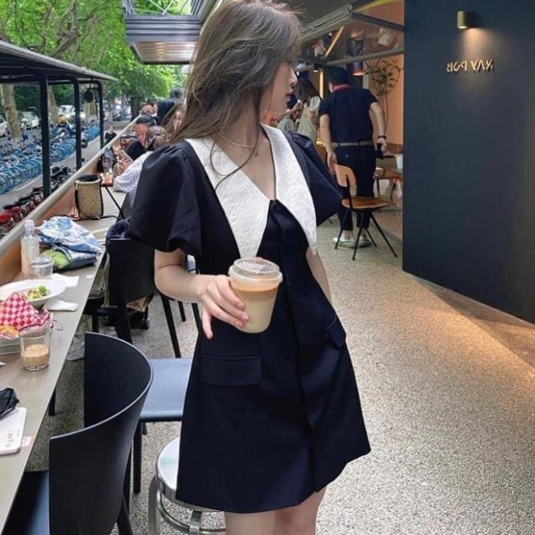 Váy Tiểu Thư - Đầm bầu Tiểu Thư Cổ V Túi 2 Bên Nhẹ Nhàng Sang Chảnh form rộng