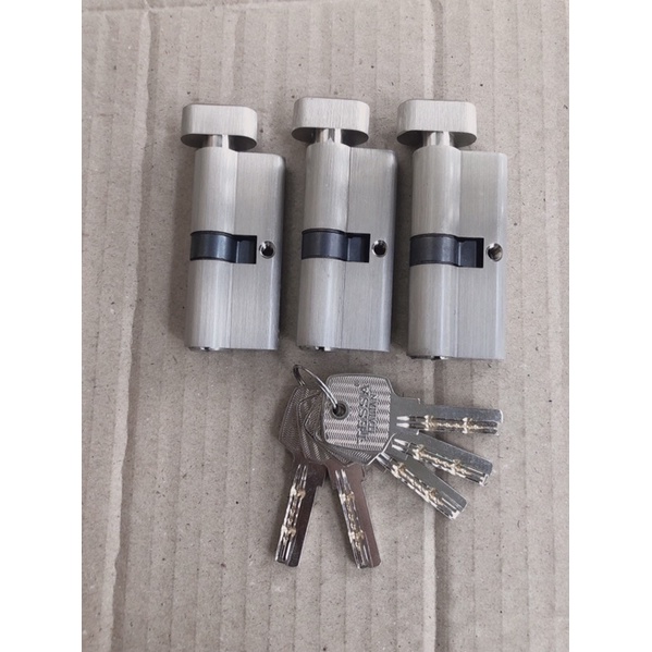 Ruột khoá tay gạt TESSA ( combo 3 ruột khoá tay gạt dùng chung 1 chìa chủ , 32x70 , loại 1 đầu chìa )