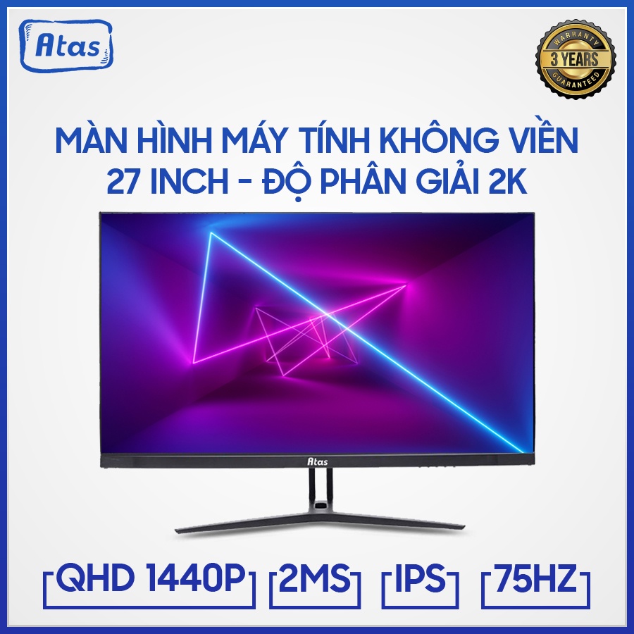 Màn hình máy tính 27 inch 2K ATAS YD270Q - Tần số quét 75HZ - Tấm nền IPS | BigBuy360 - bigbuy360.vn