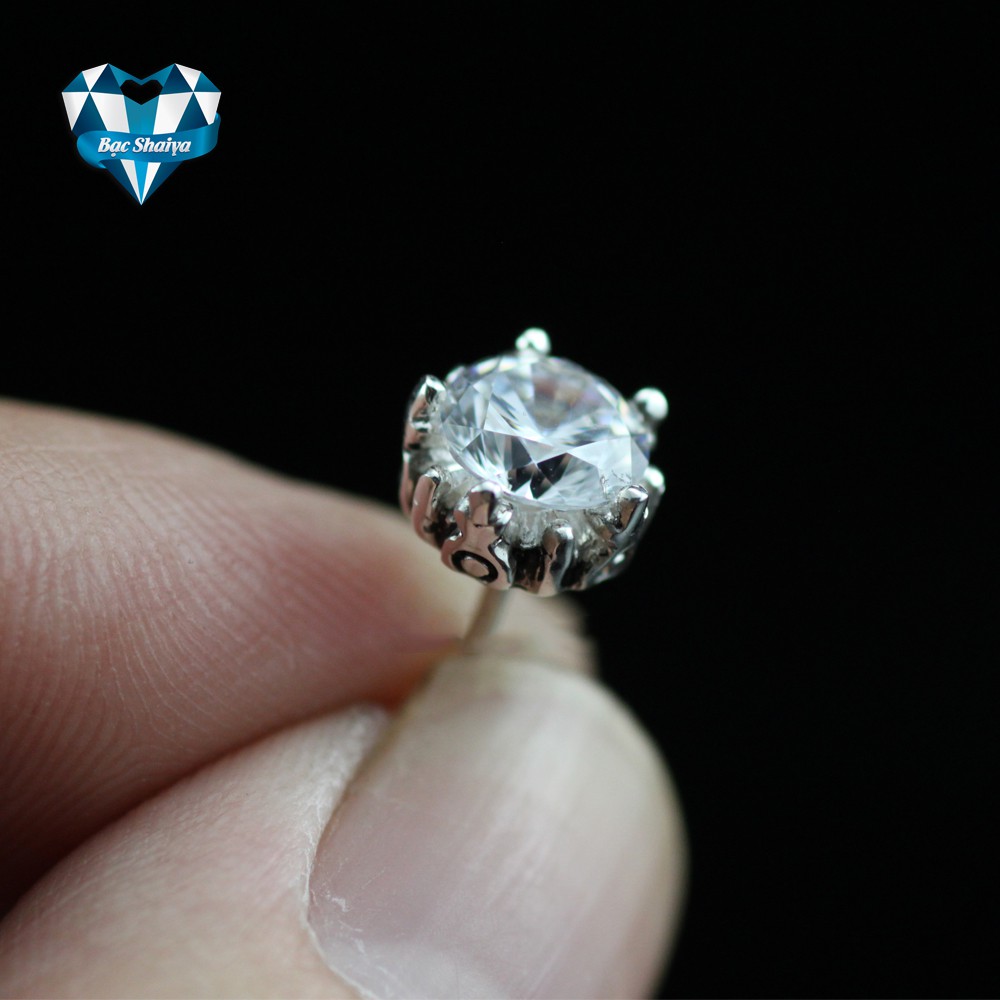 Khuyên Tai Nam Bạc 925 TRANG SỨC SHAIYA  KN 41   Đá Cz 6,0mm -