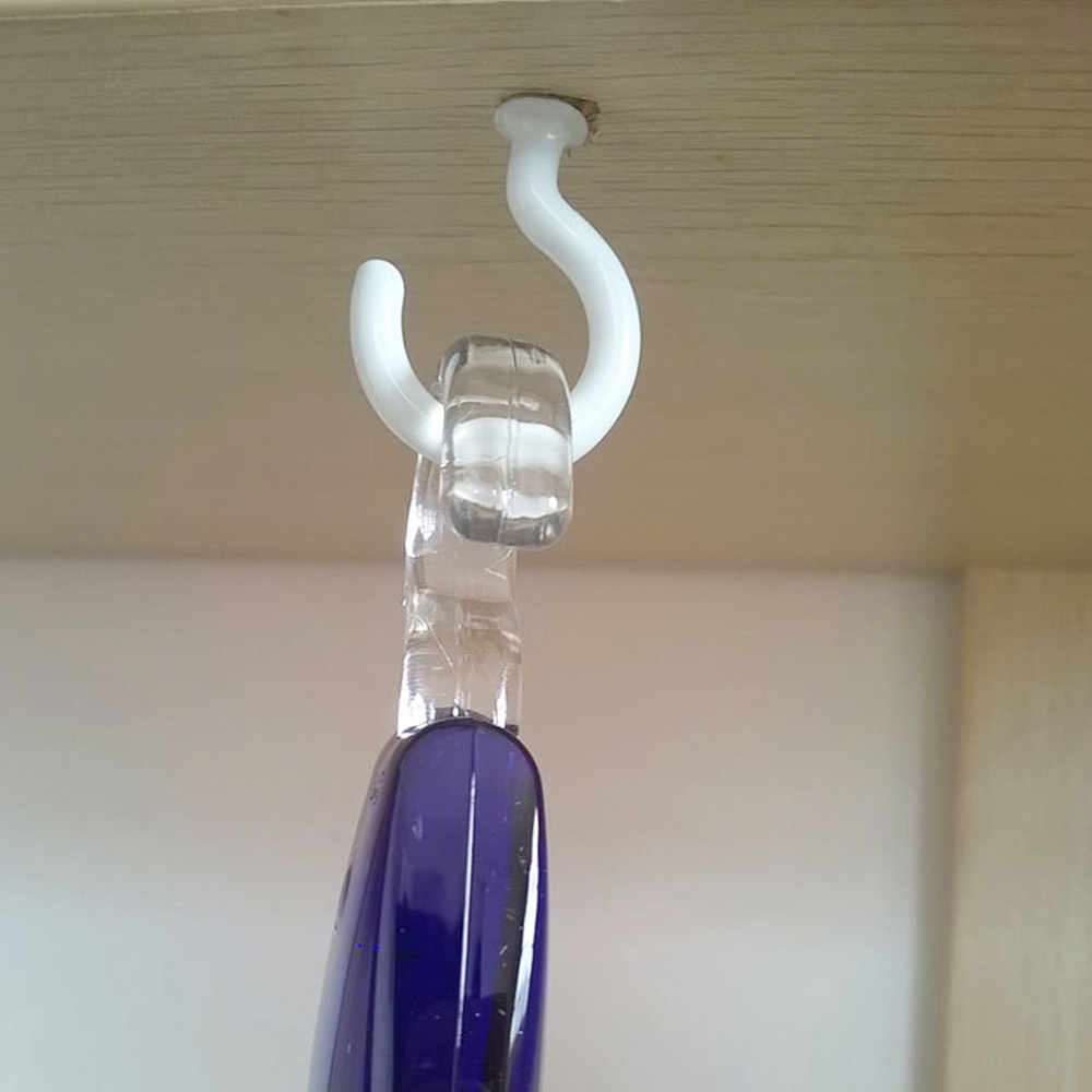 Set 10 móc treo đồ gắn tường màu trắng đen chịu lực nặng tiện lợi cho gia đình