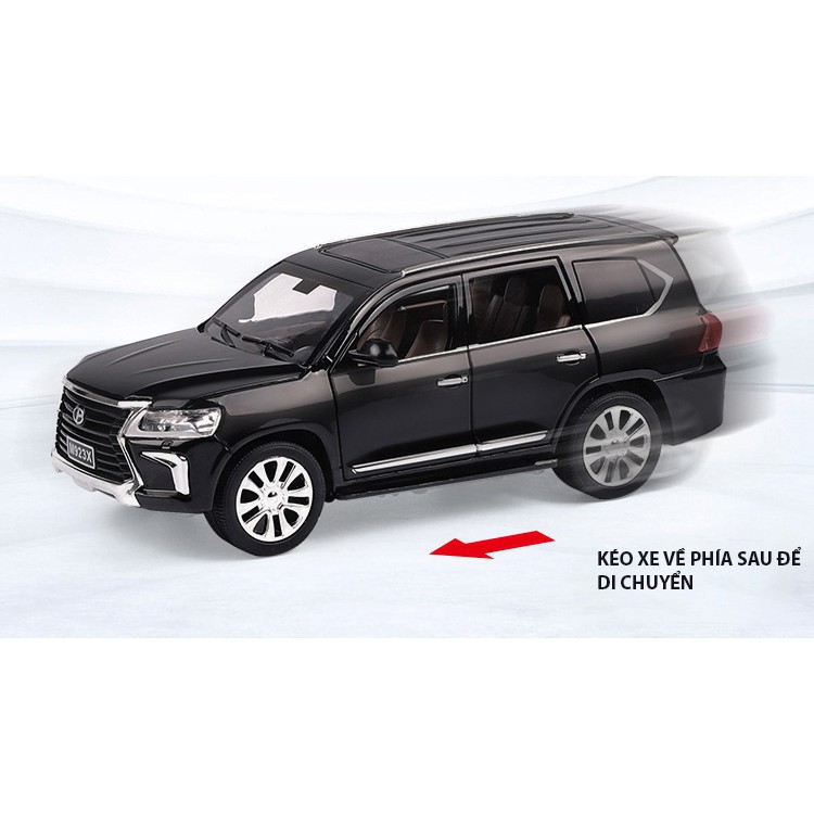 Xe mô hình hợp kim Lexus LX570 tỉ lệ 1:24, 2 màu Đen, Trắng