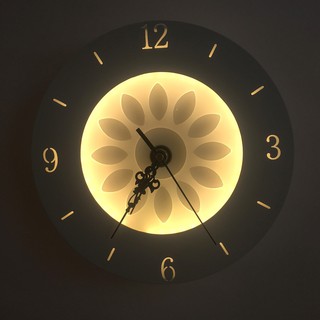 Đèn gắn tường đồng hồ bông tuyết hiện đại – Led 3 chế độ màu GT- 415