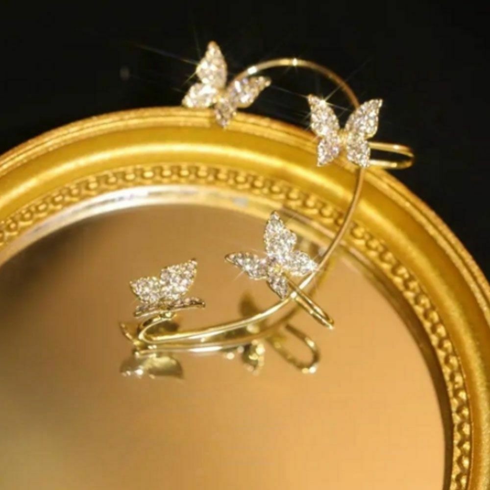 1 Khuyên kẹp vành tai hình bướm thanh lịch thời trang cho nữ