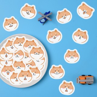 Set 40 Miếng Dán Trang Trí Hình Chú Chó Shiba Dễ Thương