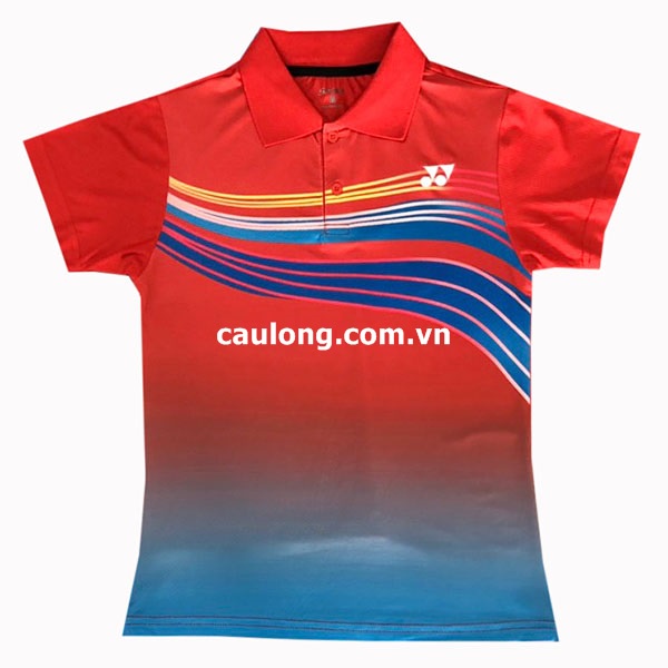 Áo Cầu Lông Nam Nữ Cổ Bâu Yonex 7917 Màu Đỏ