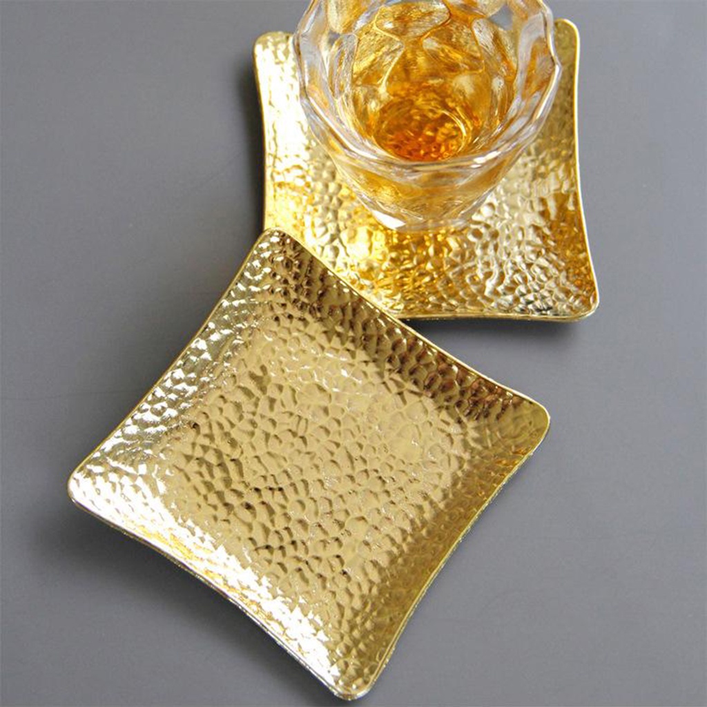 Đế Lót Ly Bằng Kim Loại Hình Vuông 7.6cm Tiện Dụng