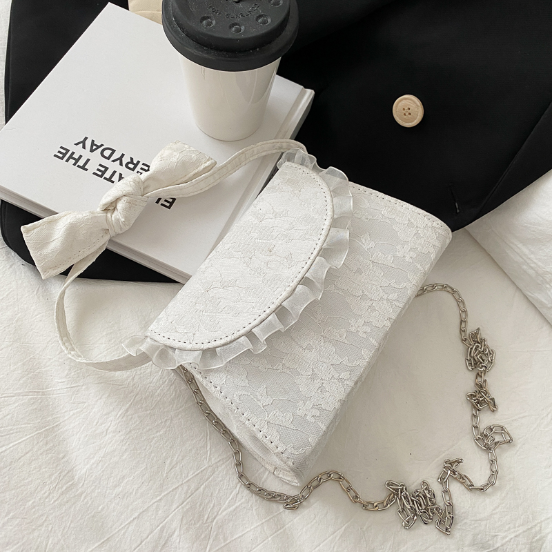 Túi Xách Phối Ren Và Nơ Xinh Xắn Thanh Lịch Cho Nữ