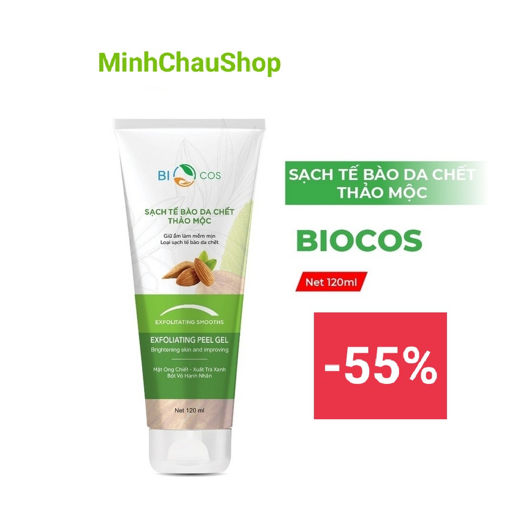 Tẩy da chết sáng da Thảo mộc Biocos 100ml