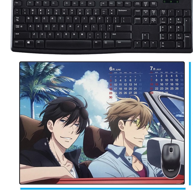 Lót chuột anime couple BL nhiều mẫu khổ 20x24cm dẻo