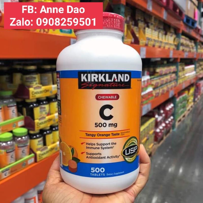 Vitamin C Kirkland Signature 500mg 500 viên của Mỹ
