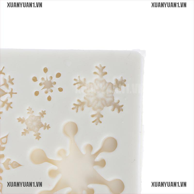 [XUANYUAN1] Khuôn Silicone Làm Bánh / Xà Phòng / Sô Cô La Hình Bông Tuyết