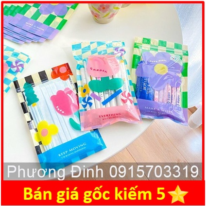 Túi đựng khẩu trang chống bụi chống nước BENTOY MILKJOY Túi zip đựng thực phẩm an toàn vệ sinh