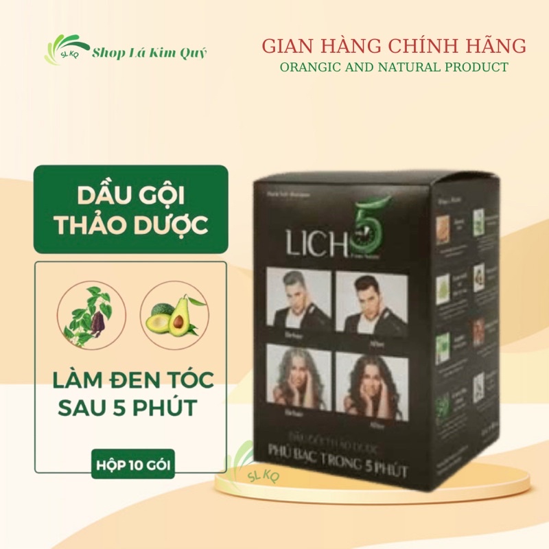 DẦU GỘI THẢO DƯỢC PHỦ BẠC LICH5 TRONG 5 PHÚT