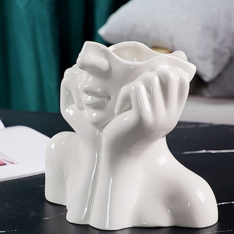 Bình Hoa Sứ Nghệ Thuật Cơ Thể Người Phong Cách Bắc Âu Trang Trí Nội Thất