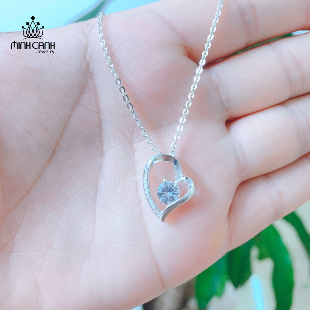 Dây Chuyền Bạc Trái Tim 3D Phong Cách Hàn Quốc - Minh Canh Jewelry