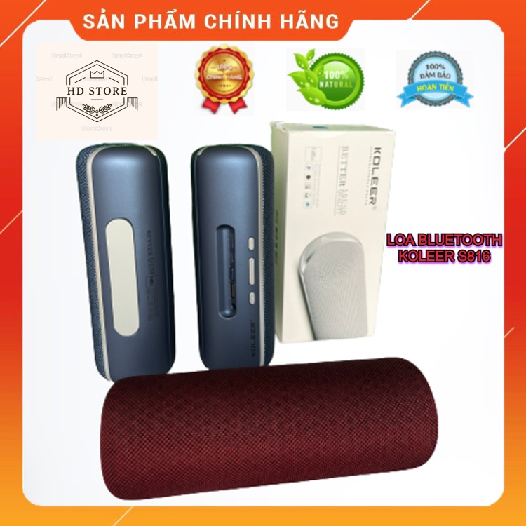 Loa Bluetooth Koleer S816 Âm Thanh Hay, Trung Thực , Sống Động. Thiết Kế Hiện Đại Đẹp Mắt, Dễ Dàng Sử Dụng.