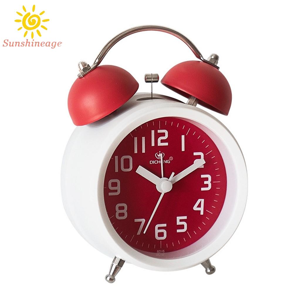 Alarm Clock Bedside Clock Loud No Snooze Button Simple Bell Vintage 3D Dial