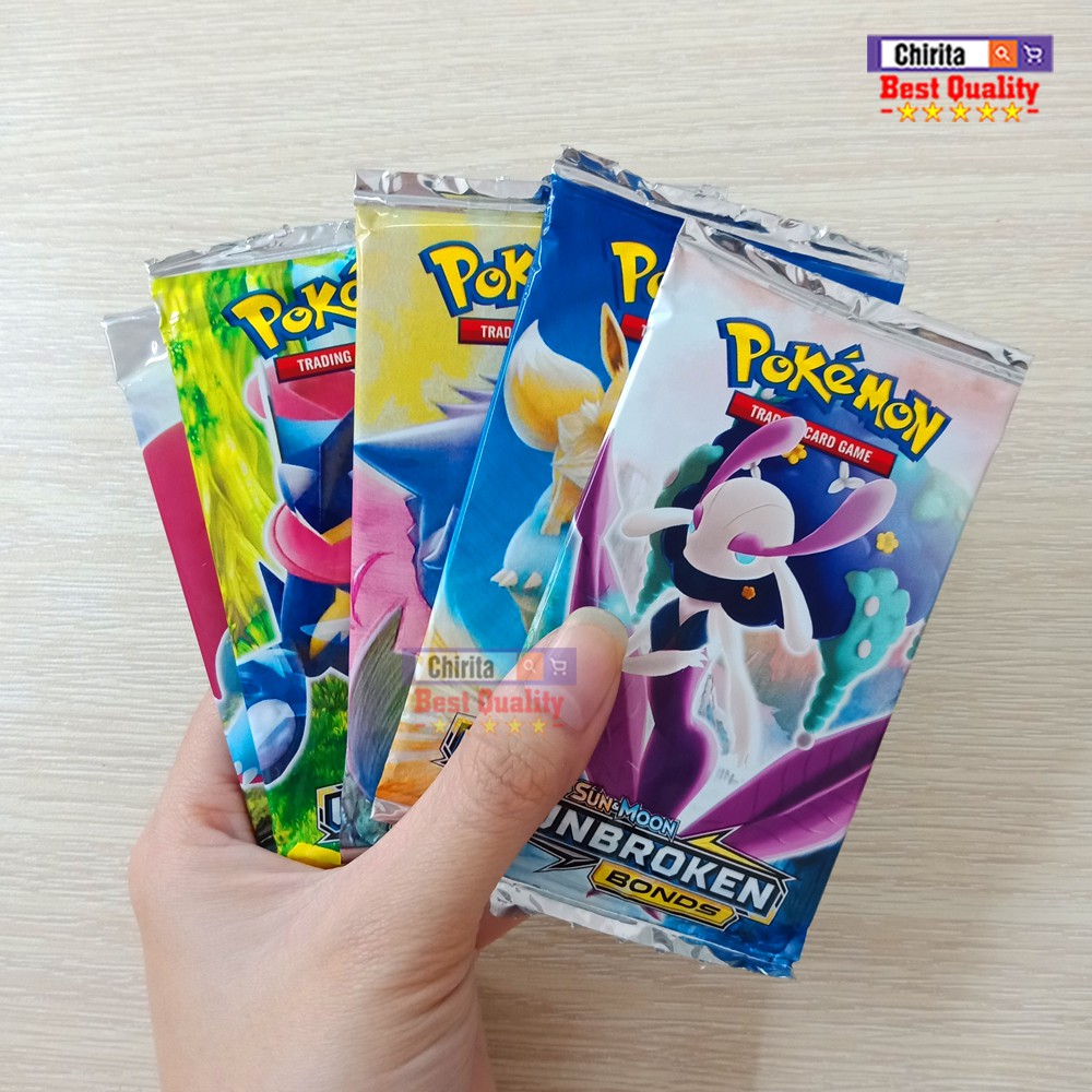 Combo 6 Túi Thẻ Bài pokemon Tcg Trading Card Game 1 Bộ 8 Lá - Đồ Chơi Trẻ Em Chirita