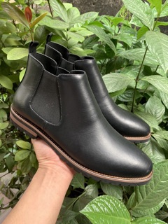 Boot cao cổ nam da thật