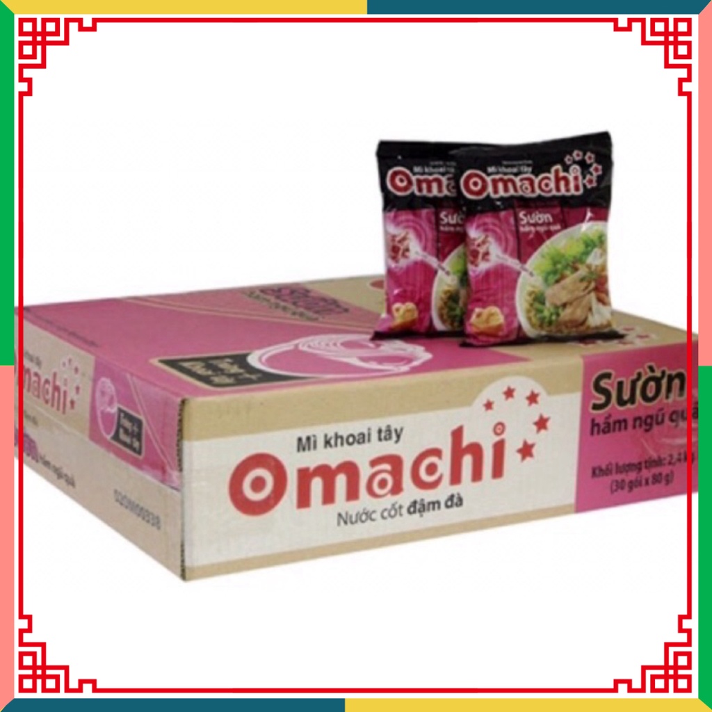 Thùng Mì củ khoai tây Omachi 30 gói x80g