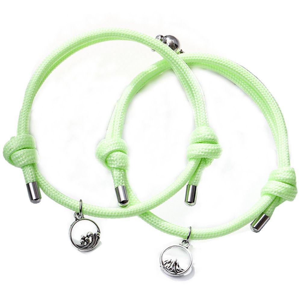 1 Cặp Vòng Tay Dây Thừng Bện Phản Quang VANES1 Phản Quang Ban Đêm Đơn Giản Cho Cặp Đôi