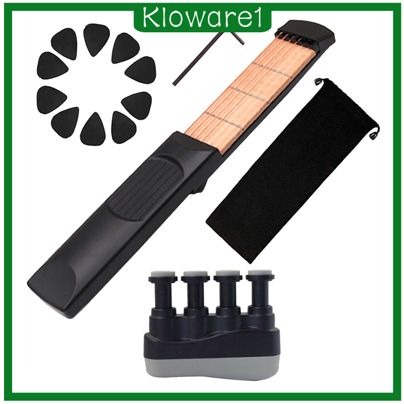 [KLOWARE1]1 Set Wooden Right-handed 4 Fret Pocket Guitar Travel Guitar Gadget Black