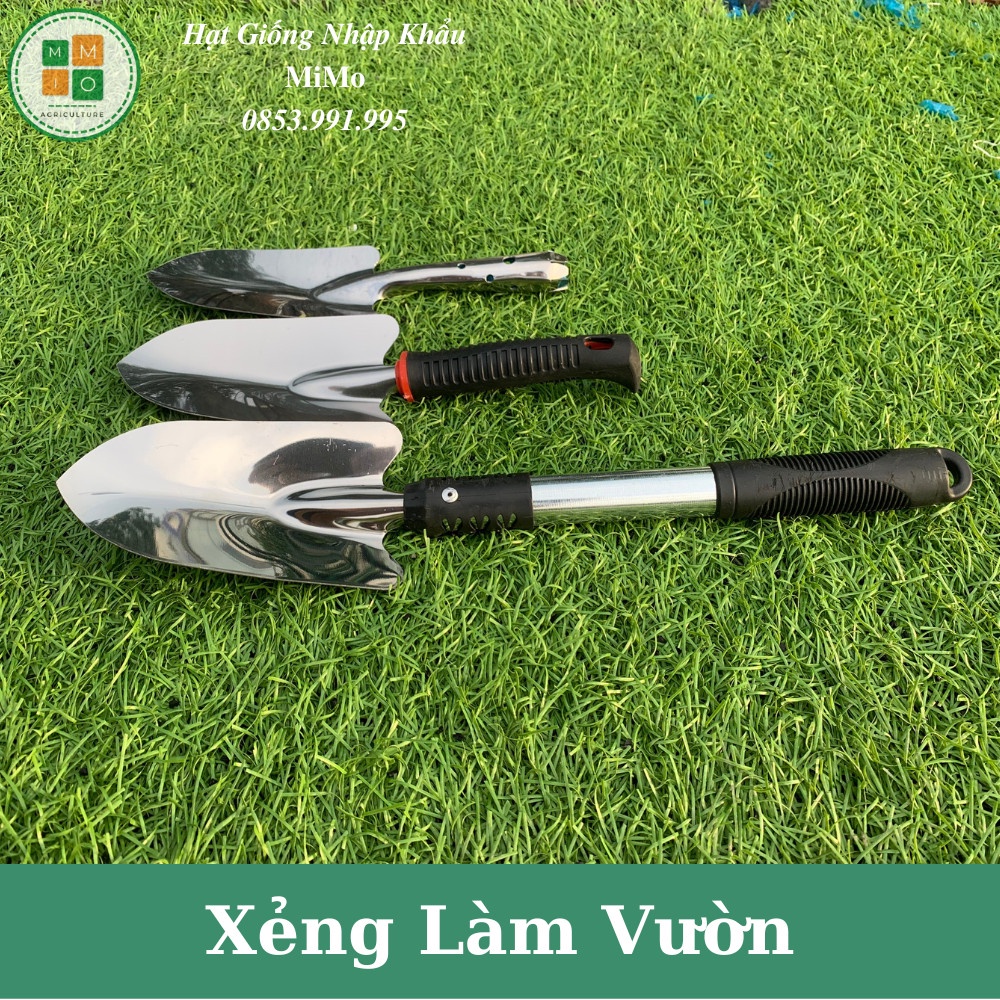 Xẻng làm vườn D45 x R9 cỡ lớn, dụng cụ trồng cây - Thép không gỉ cao cấp (siêu bền, đẹp, chắc chắn)
