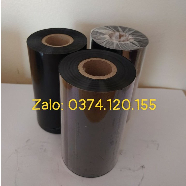 Mực in mã vạch RIBBON 110mm*300m (Thermal transfer ribbon) ruy băng mực in màu đen dùng cho máy in tem nhãn mã vạch