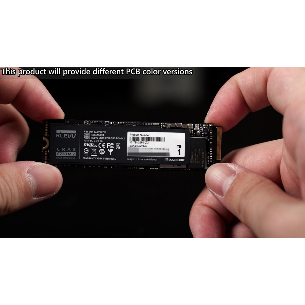 Ổ cứng SSD KLEVV CRAS C720 1TB M2 NVME GEN3X4 new chính hãng