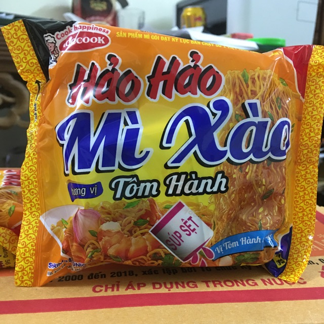 COMBO 10 GÓI MÌ XÀO HẢO HẢO TÔM HÀNH SÚP SỆT 75g