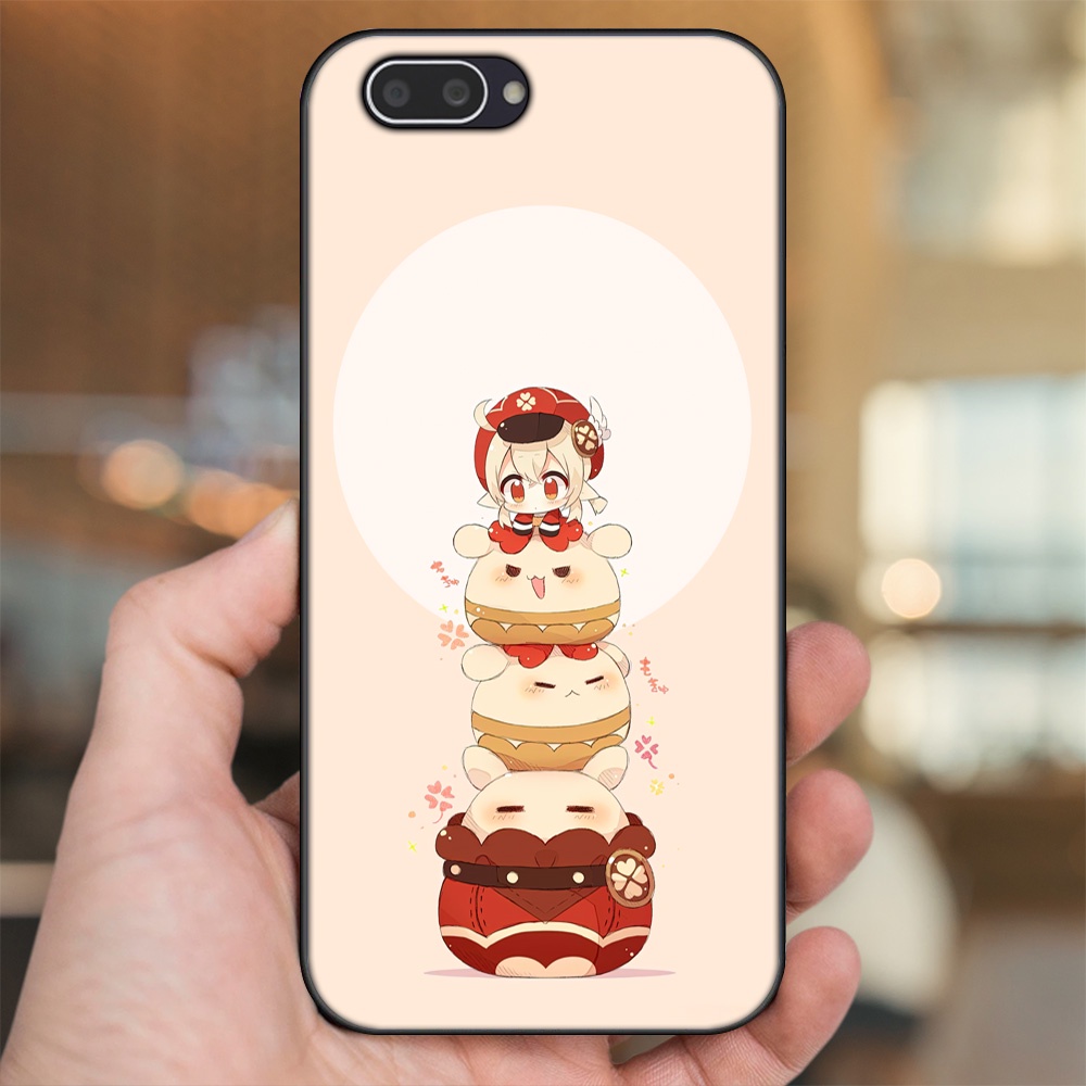 Ốp lưng Oppo A3S viền đen in hình Klee Genshin Impact