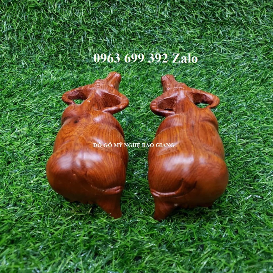 Tượng con Trâu bằng gỗ (một cặp)
