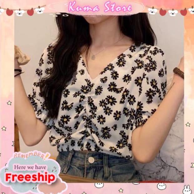 ÁO KIỂU RÚT HOA NHÍ VINTAGE