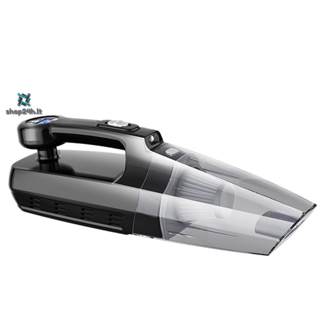 Máy Hút Bụi Ô Tô - Máy Bơm Lốp Ô Tô Đa Năng 4 Trong 1 - Hút Bụi, Bơm Lốp, Đo Áp Suất Lốp, Đèn Pin Chiếu Sáng