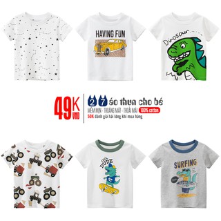 Áo thun cho bé EROKIDS họa tiết đáng yêu chất cotton hàng xuất Âu Mỹ